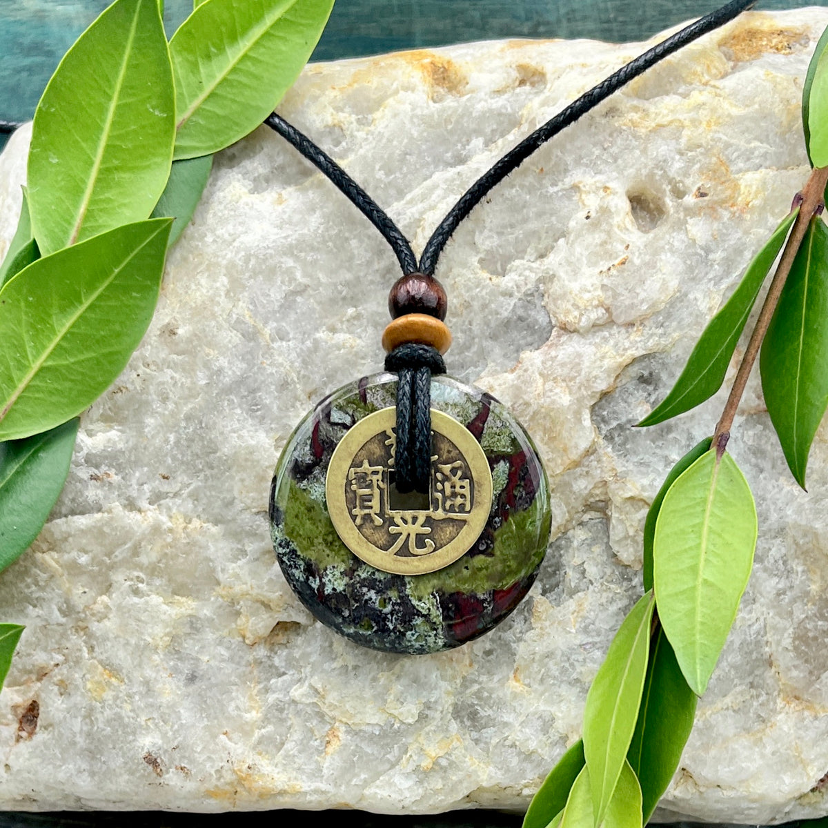 Mind, Body, Spirit Dragon's Blood Jasper Necklace - Sacred Earth Amulet
