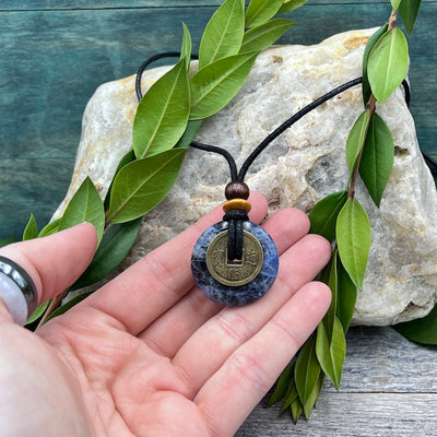 The Authentic Life Sodalite Necklace 30mm hand