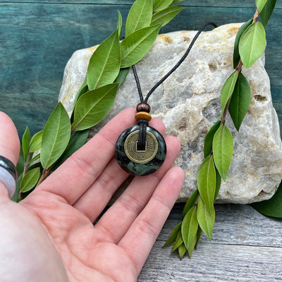 Positive Change Kambaba Jasper Necklace 30mm hand