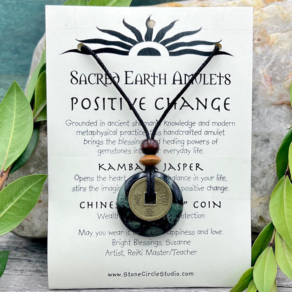 Positive Change Kambaba Jasper Necklace Sacred Earth Amulet