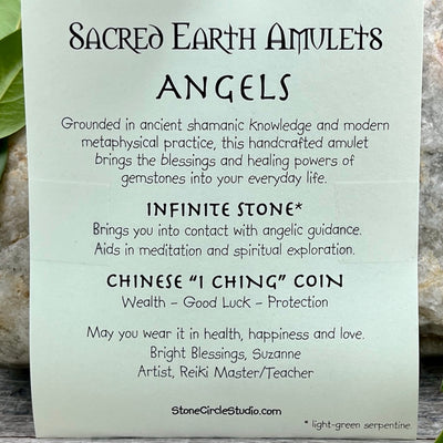 Angels Infinite Stone Necklace Sacred Earth Amulet card