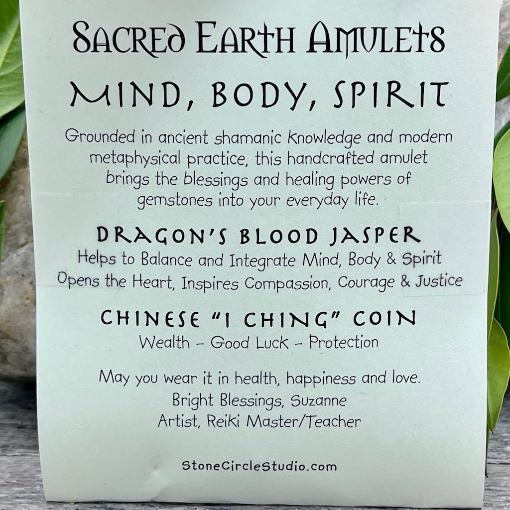 Mind Body Spirit Sacred Earth Amulet card