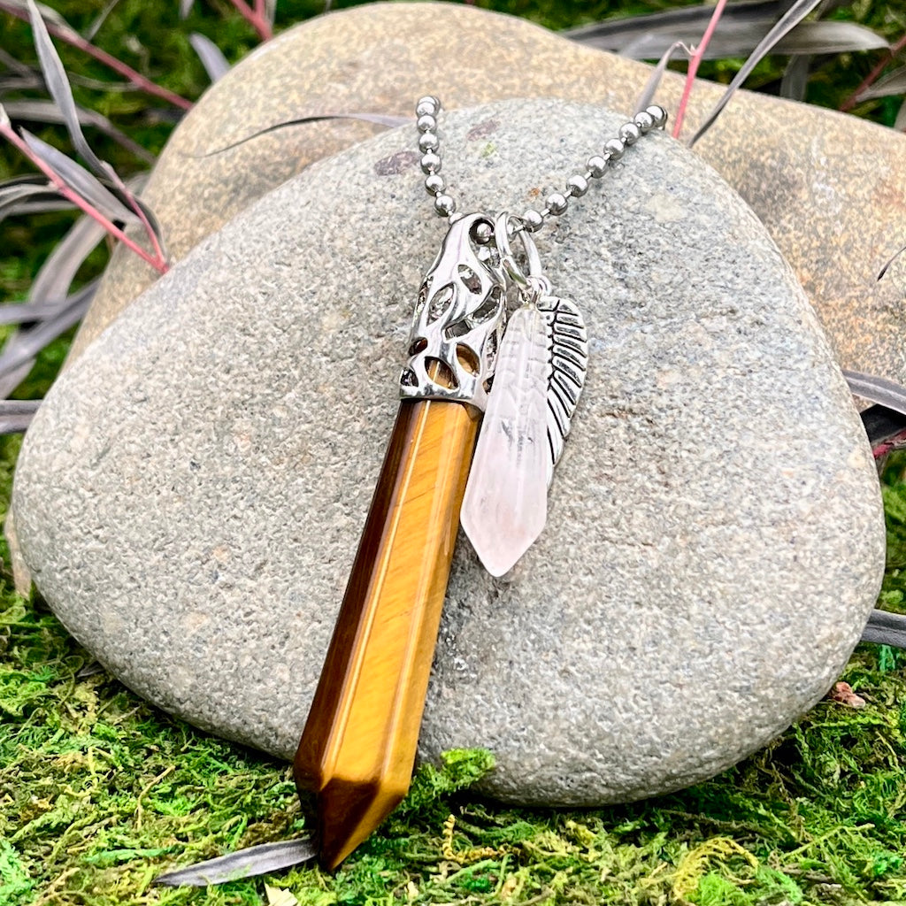 Tiger's Eye Guardian Stone Necklace Large