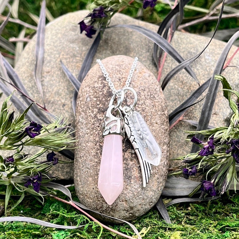Rose Quartz Guardian stone Necklace 