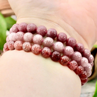 Strawberry Quartz Bracelet -8mm