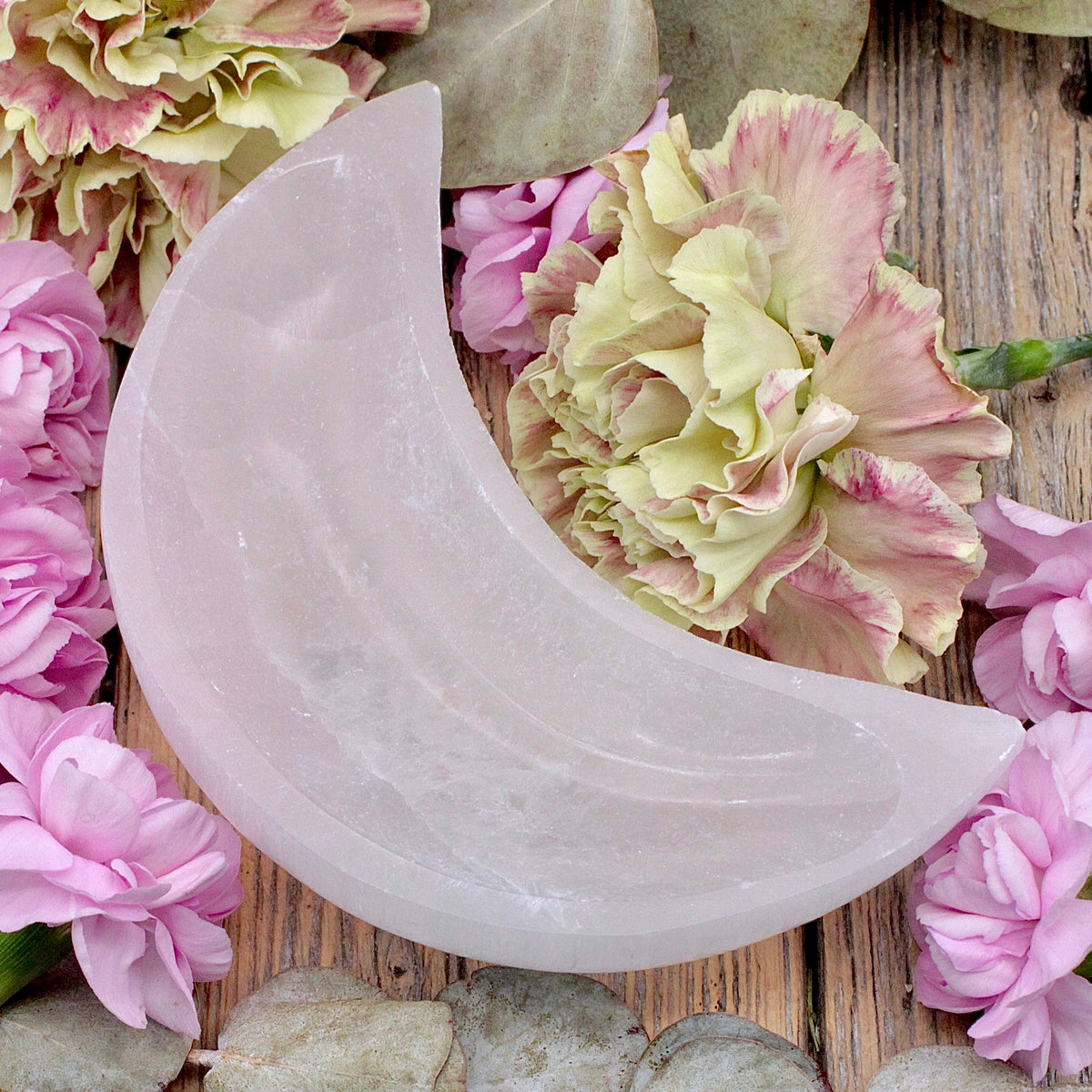 Selenite Moon Bowl
