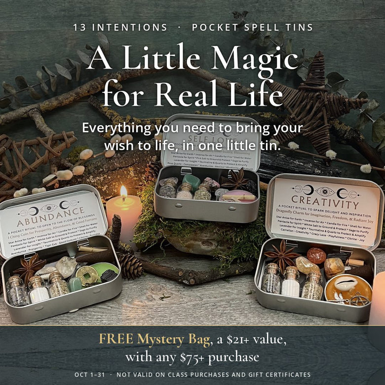 Spell tins gift with purchase