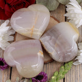 Watermelon Calcite Heart