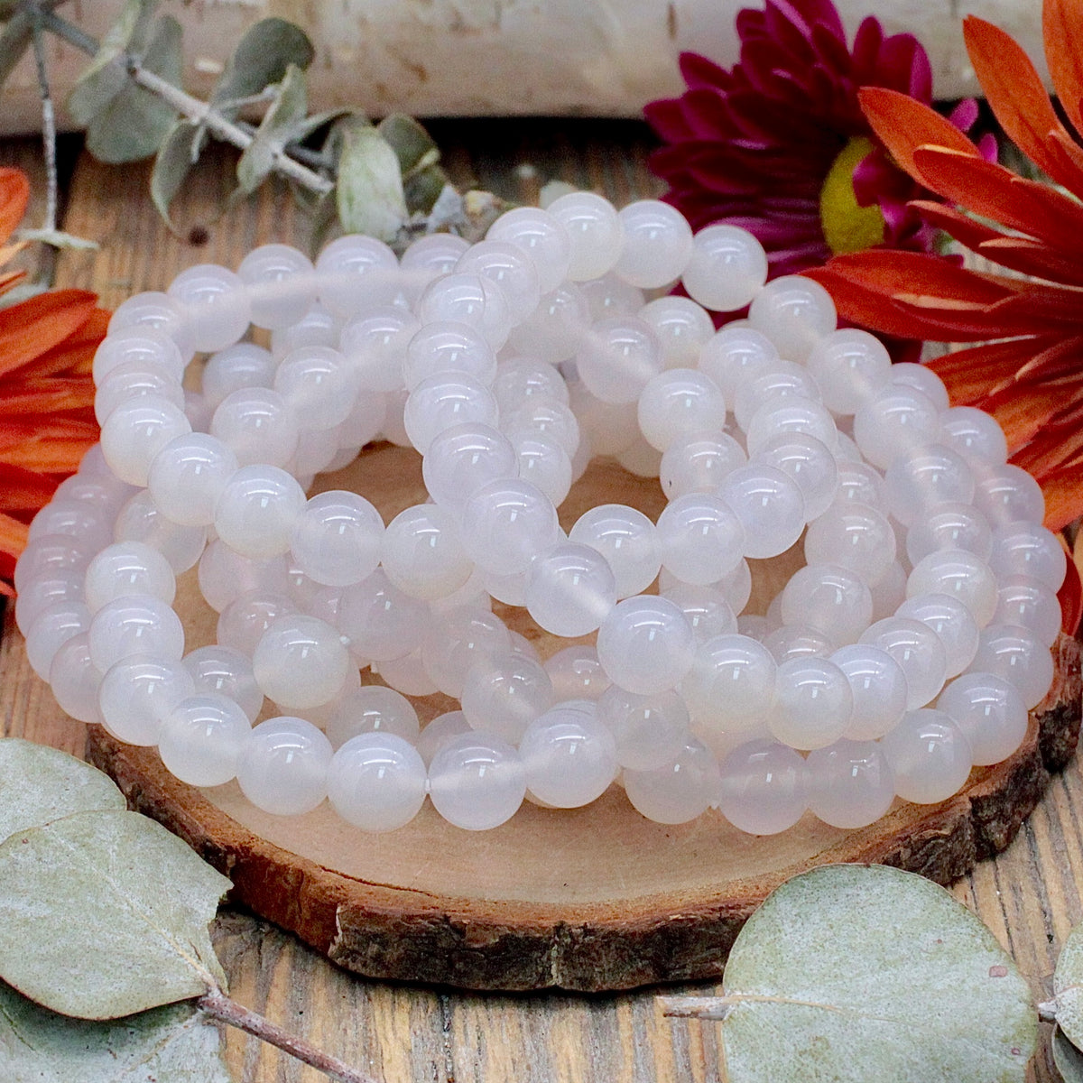 White Chalcedony Bracelet - 8mm