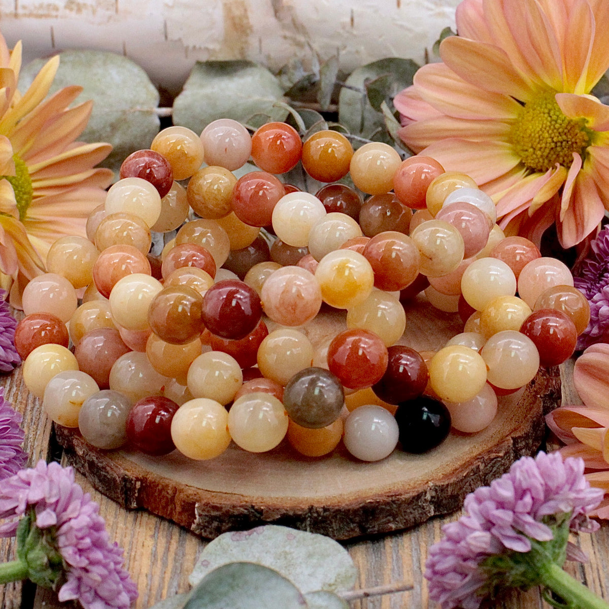 Golden Jade Bracelet - 10mm