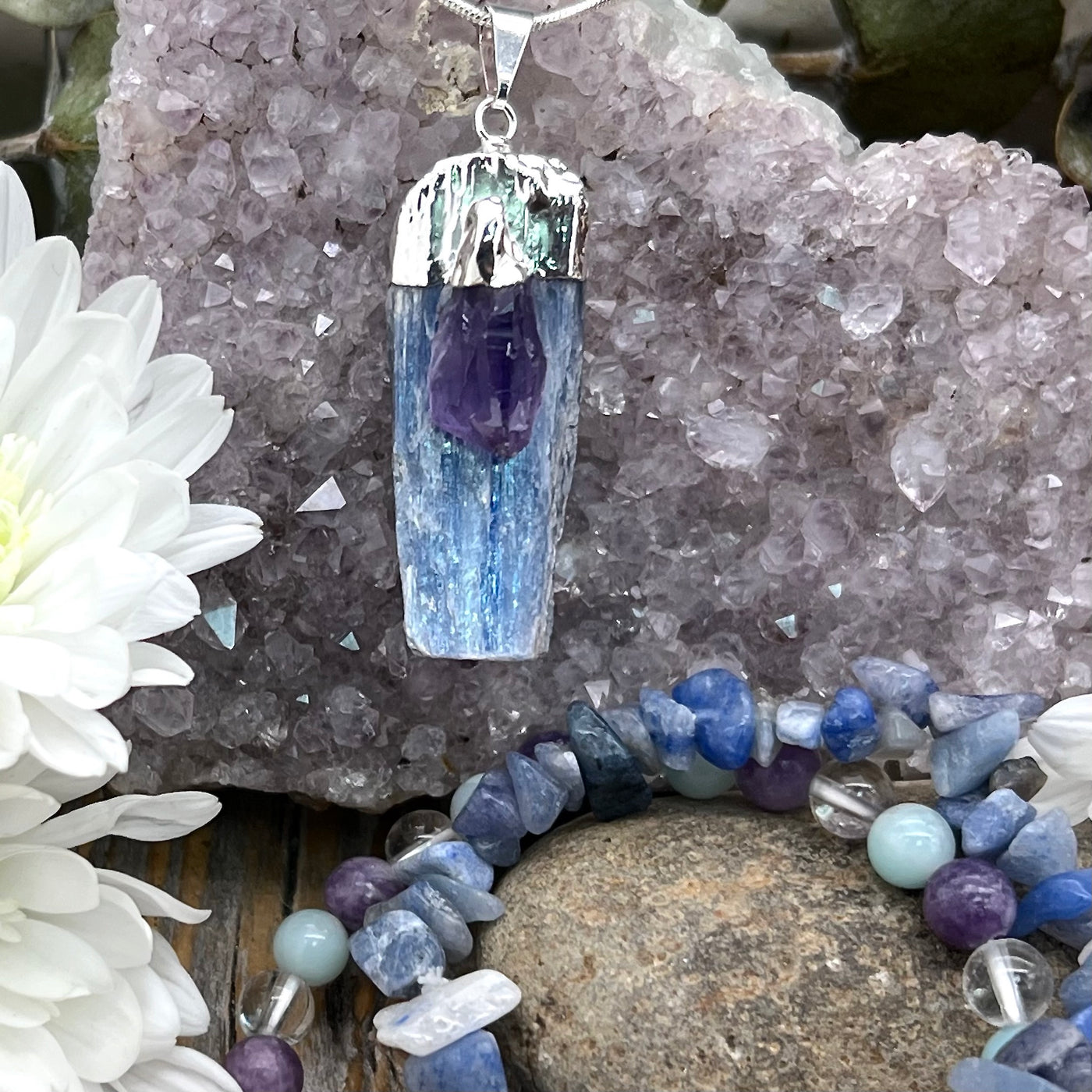 Kyanite Amethyst Crystal Dreams Bundle closeup