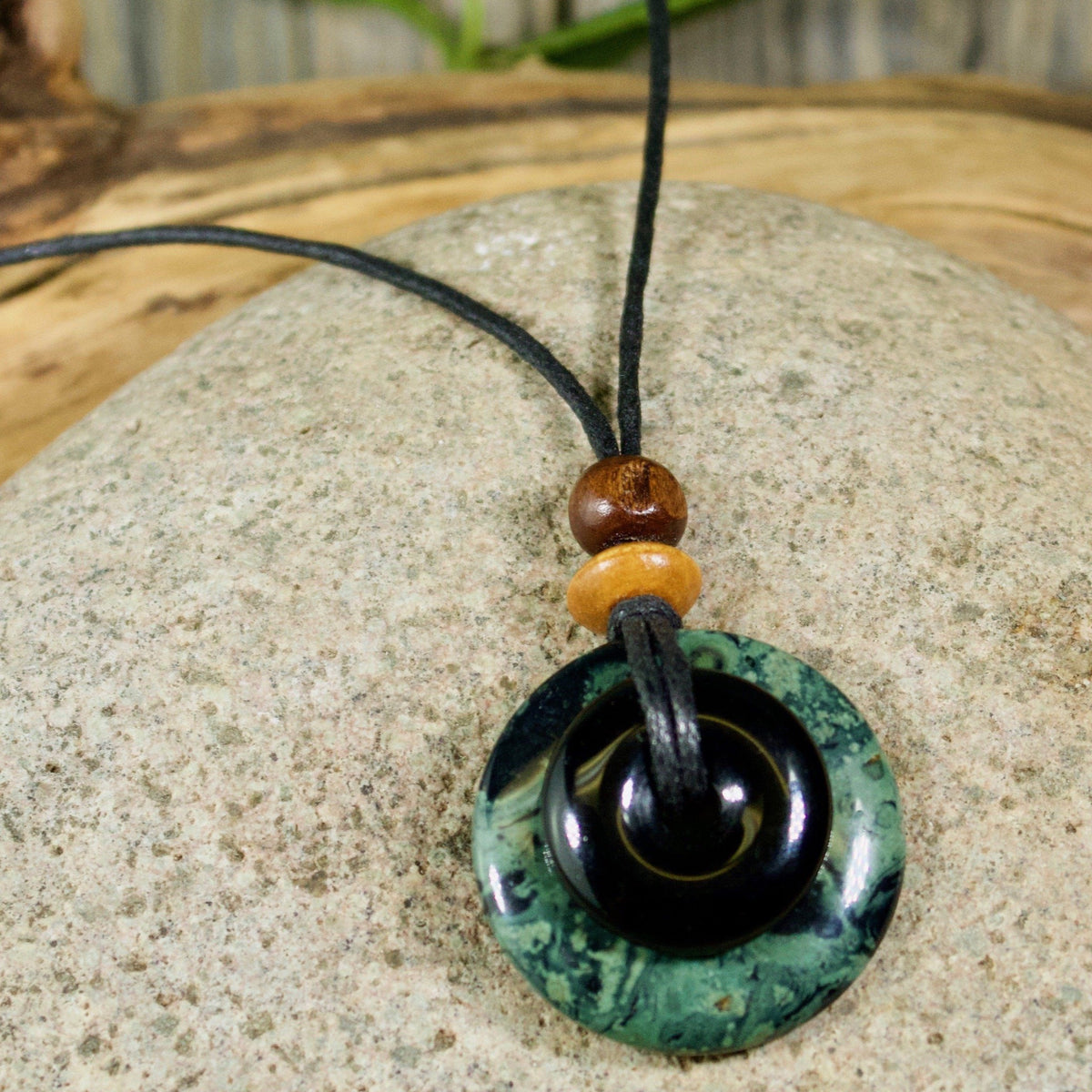 Black Jasper & Kambaba Jasper Destiny Duo Necklace