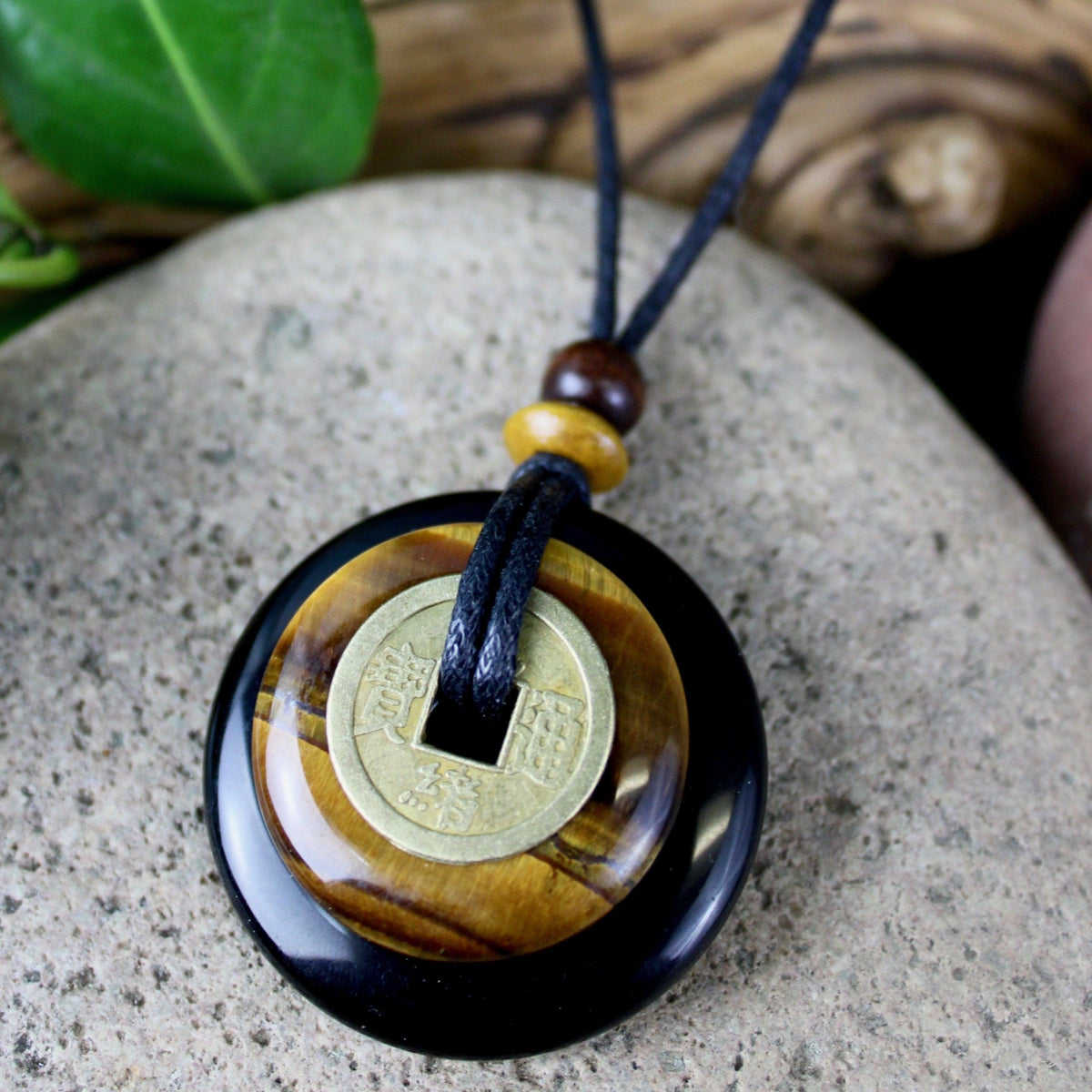 Black Jasper and Tiger's Eye Earth & Art Necklace