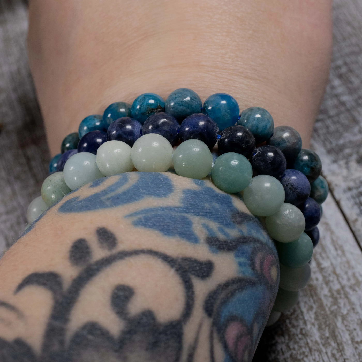 Natural Stone Communication Bracelet Angelite, Blue Aventurine and  Aquamarine for Women or Men - Etsy