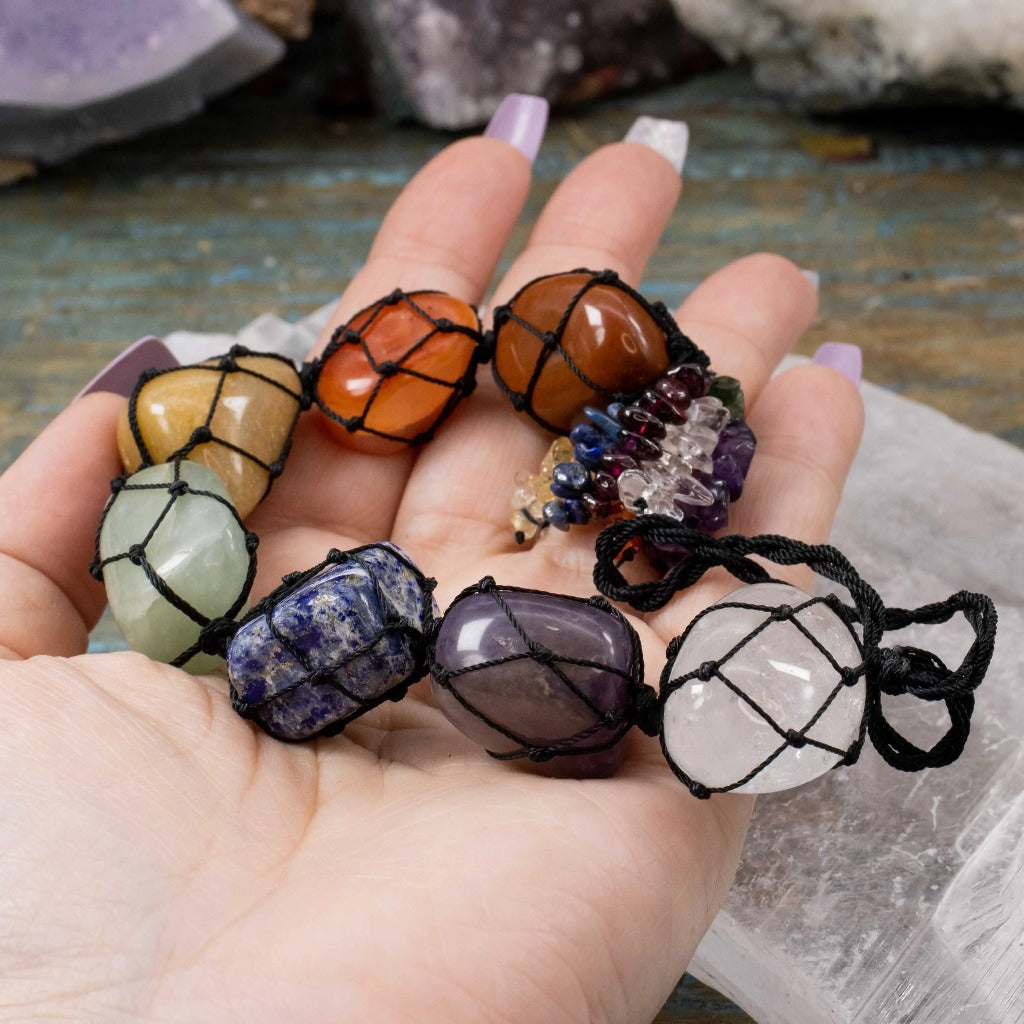 Hanging Macrame Chakra Stones – RockMama.com