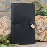 Leather Bound Crystal Journal - Tree of Life Design