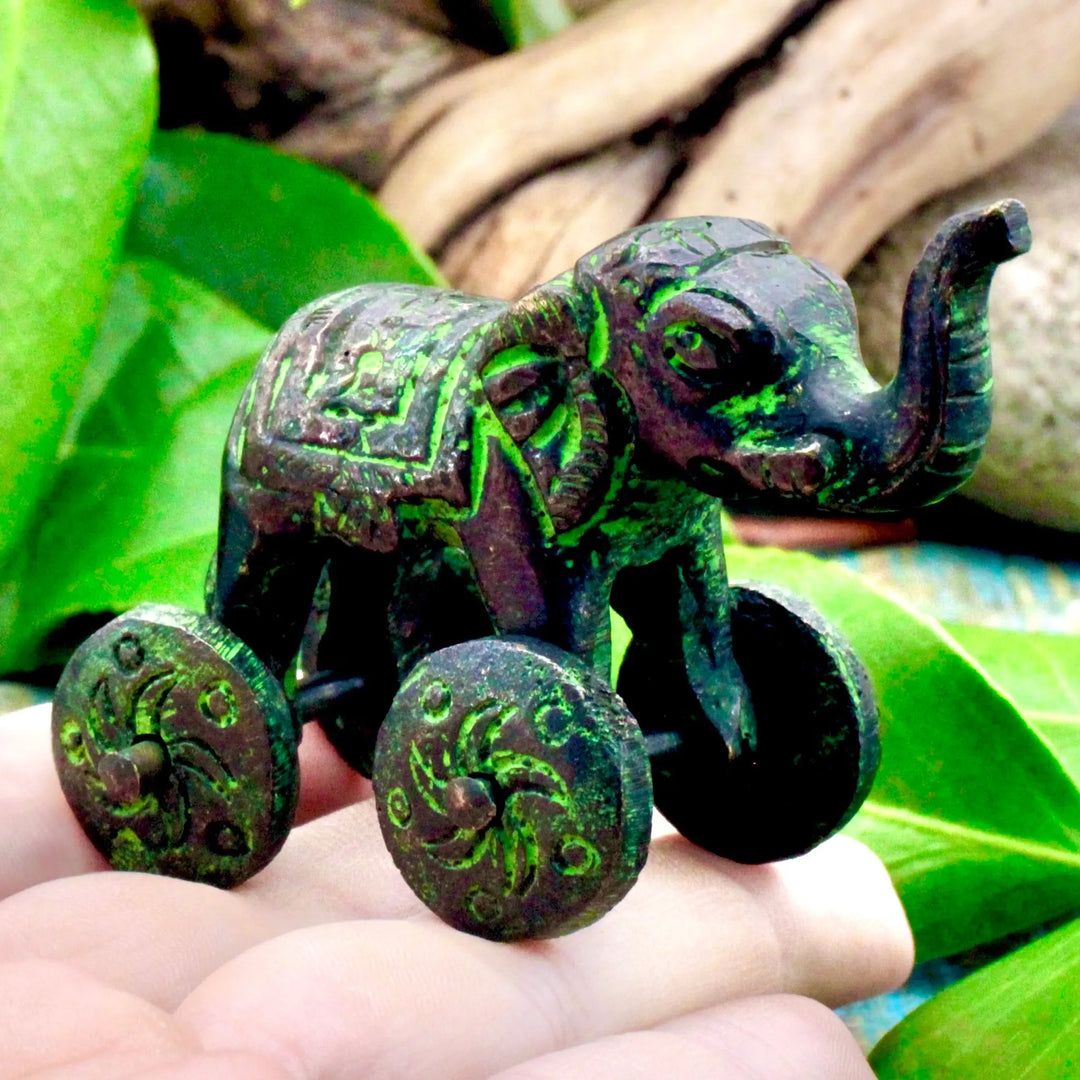 Brass Elephant on Wheels – RockMama.com