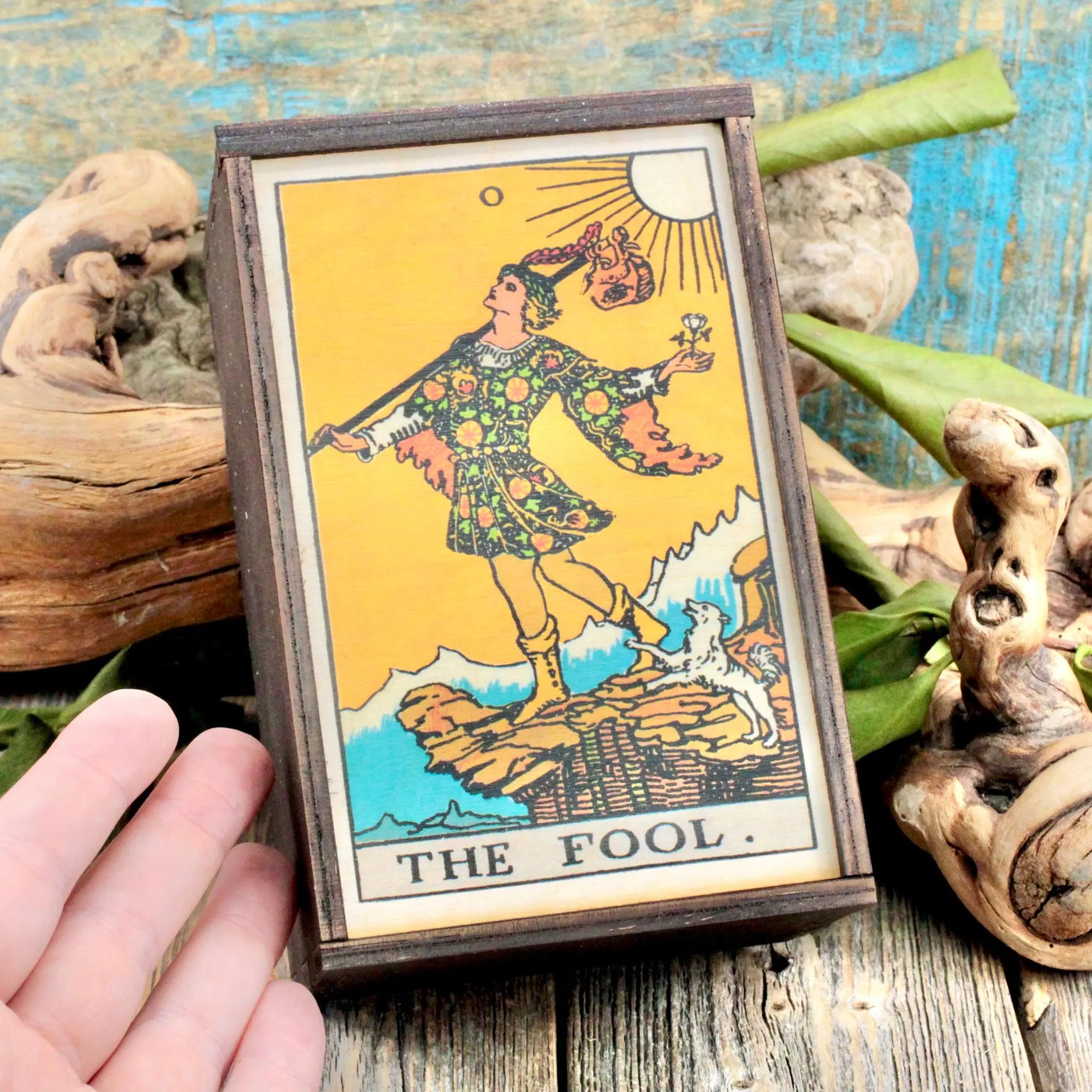 The Fool Wooden Tarot Deck Box