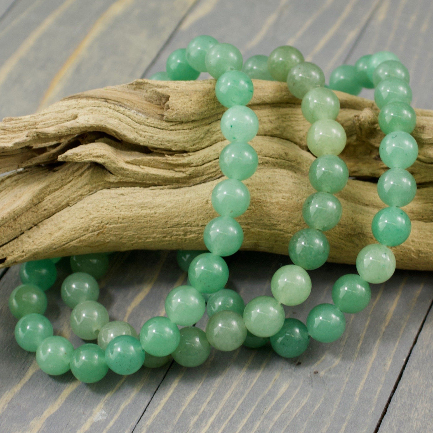 Green Aventurine Bracelet, 8mm Round Beads