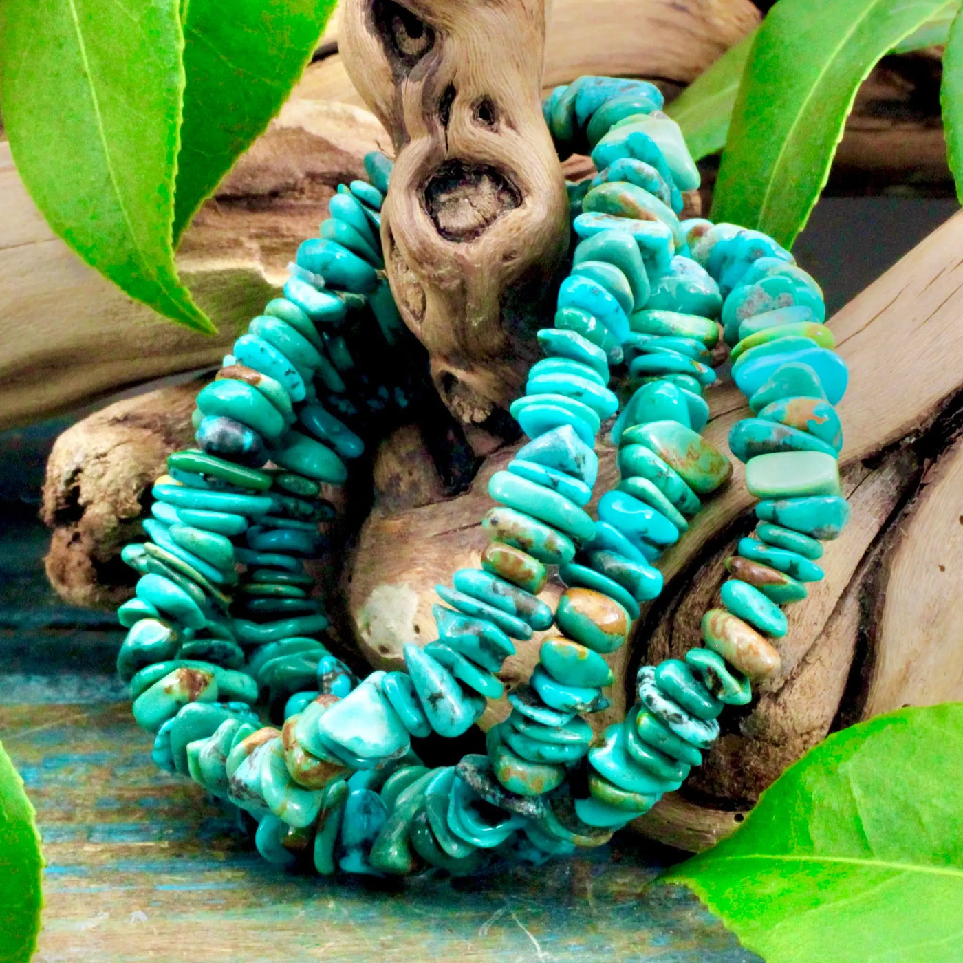 Tibetan Turquoise Chip Bracelet