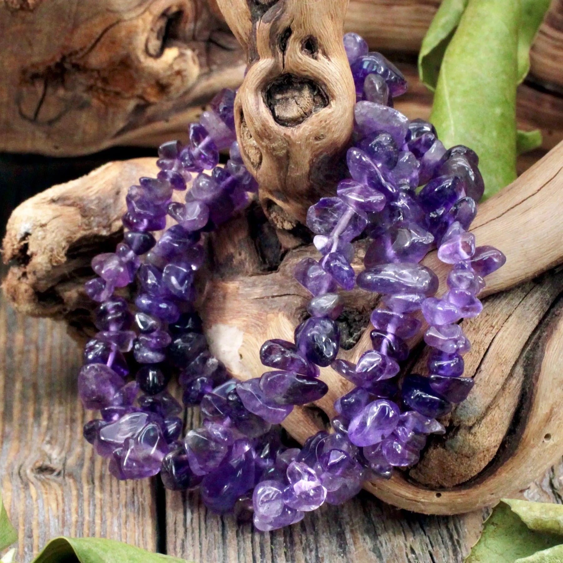 Dark Amethyst Chip Bracelet – - Main Image