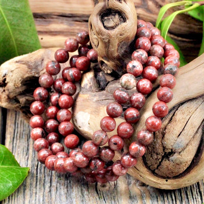 Red Poppy Jasper Bracelet - 6mm