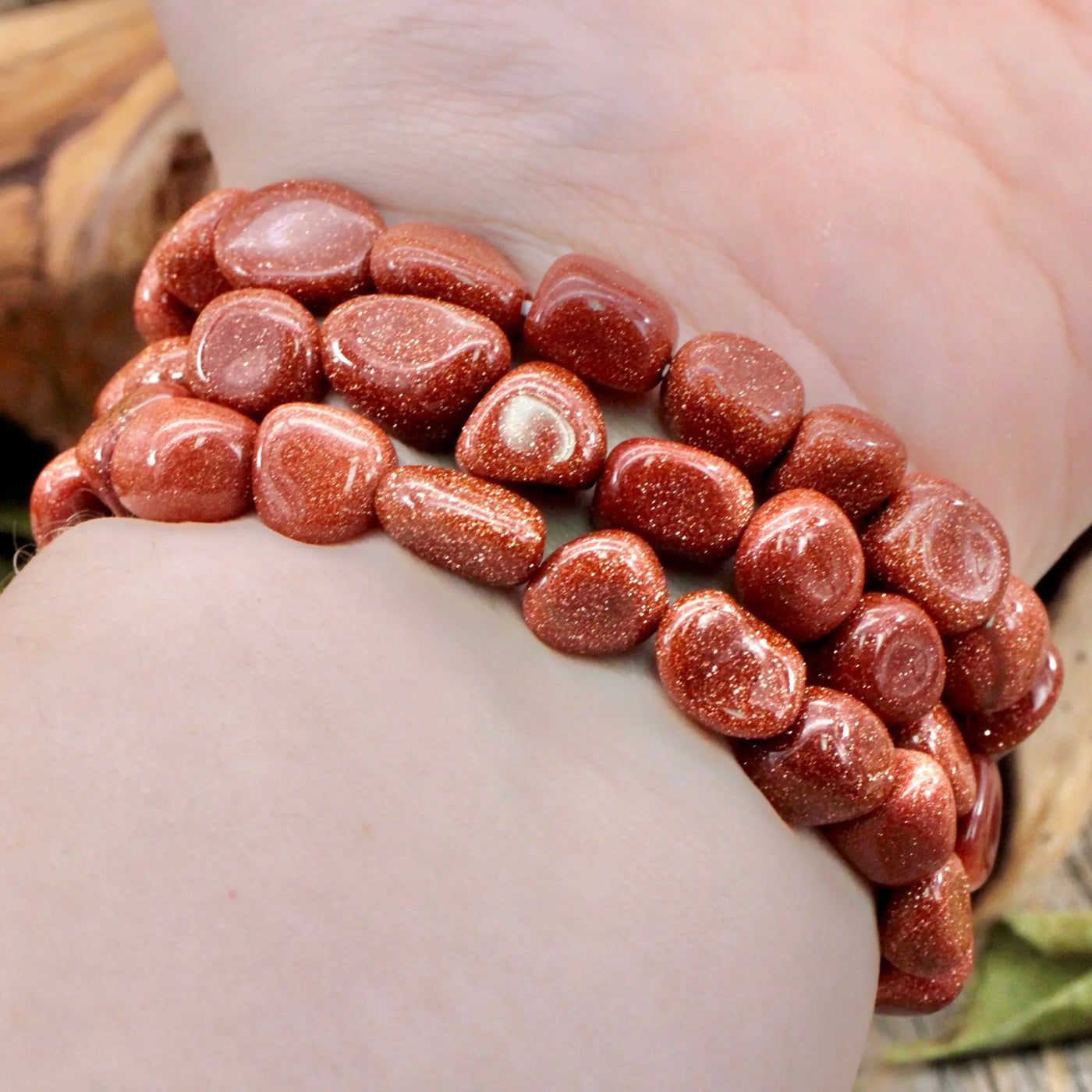 Goldstone Tumbled Bracelet