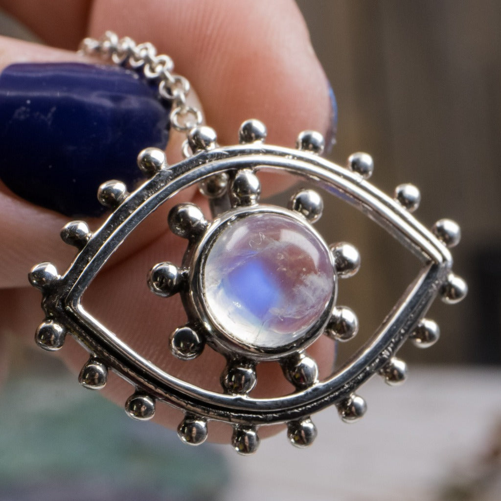 Moonstone Eye Necklace