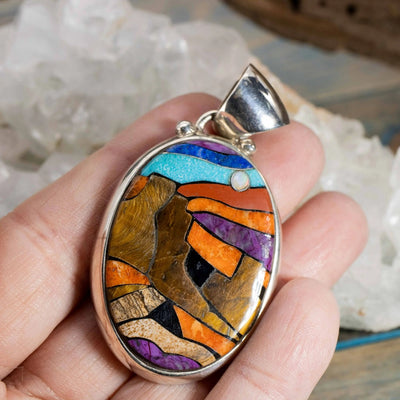 Crystal Artisanal Mosaic Pendants, Multiple Shapes