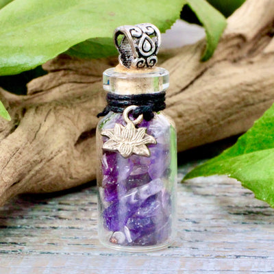 Spirituality Spell Jar with Amethyst Necklace
