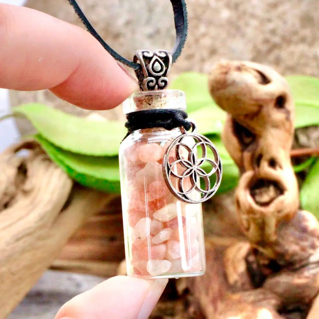Creativity Spell Jar with Sunstone Necklace