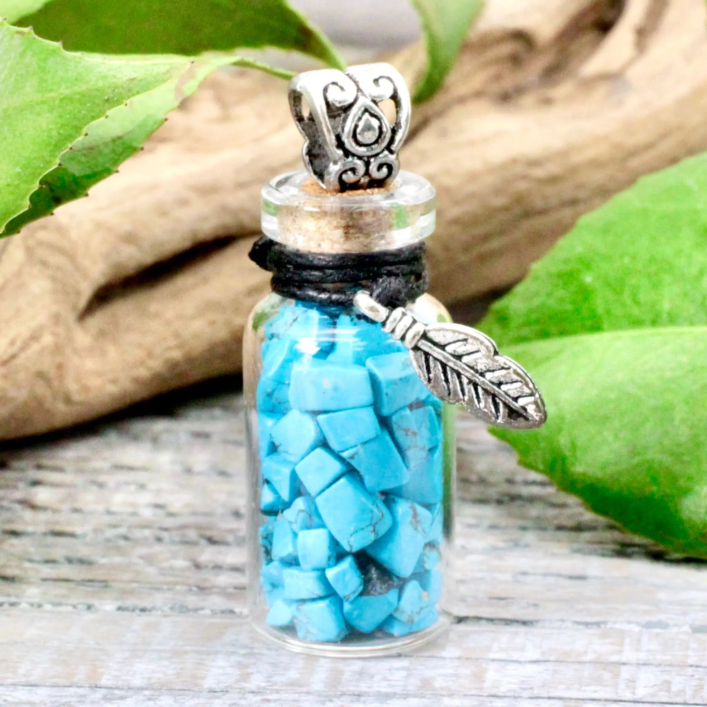 Dream Protection Spell Jar with Turquoise Necklace