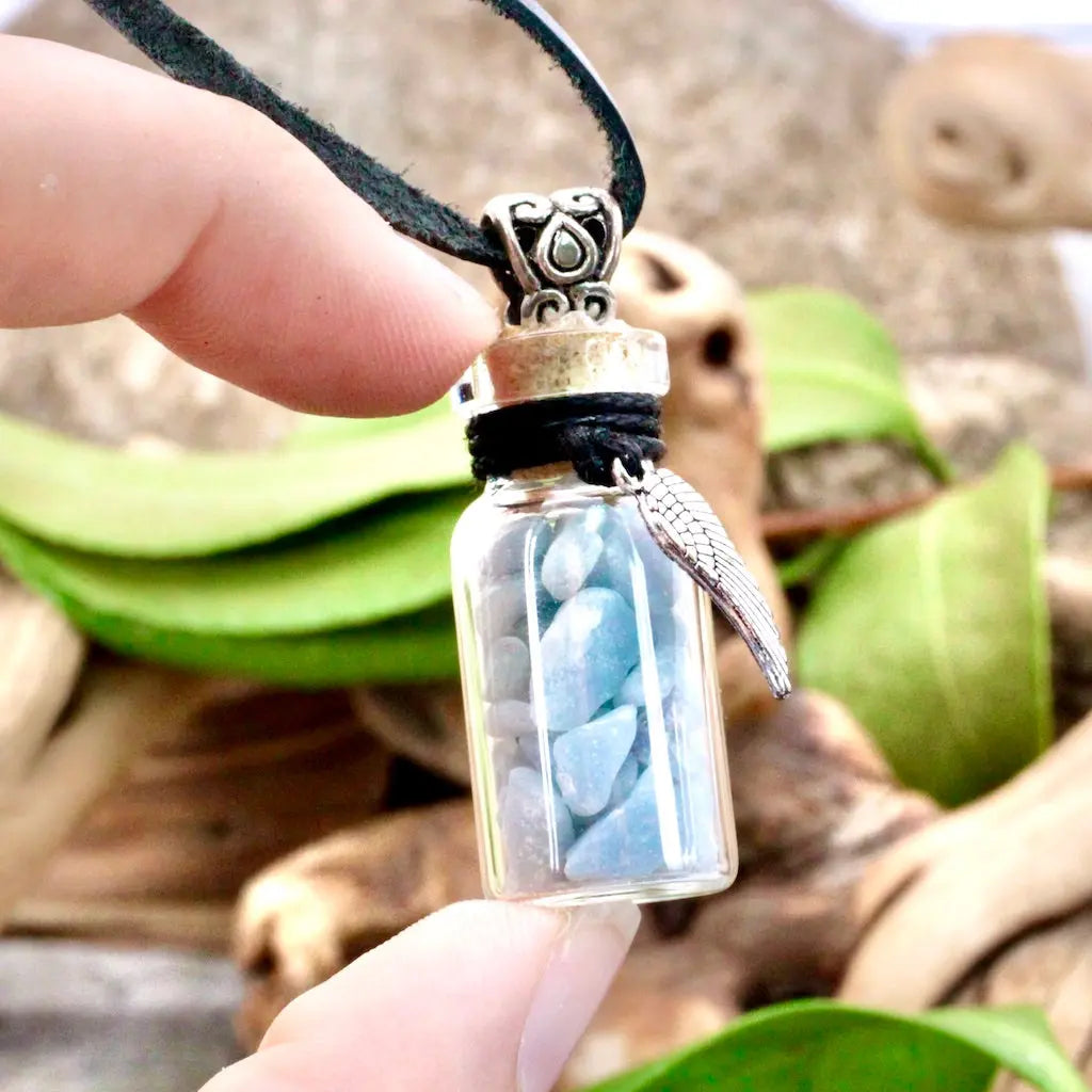 Guidance Spell Jar with Angelite Necklace