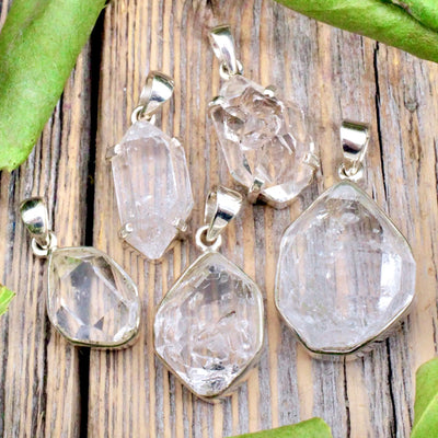 Herkimer Diamond Pendant in Sterling Silver