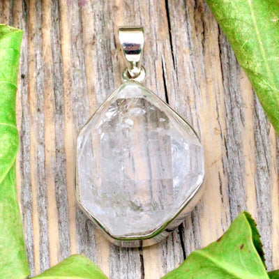 Herkimer Diamond Pendant in Sterling Silver