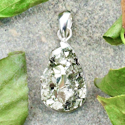 Pyrite Pendant in Sterling Silver