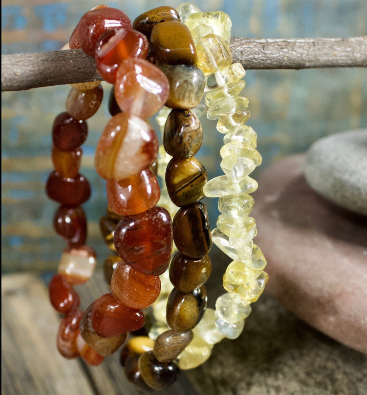 Positive Energy and Creativity Intentions Bracelet Set