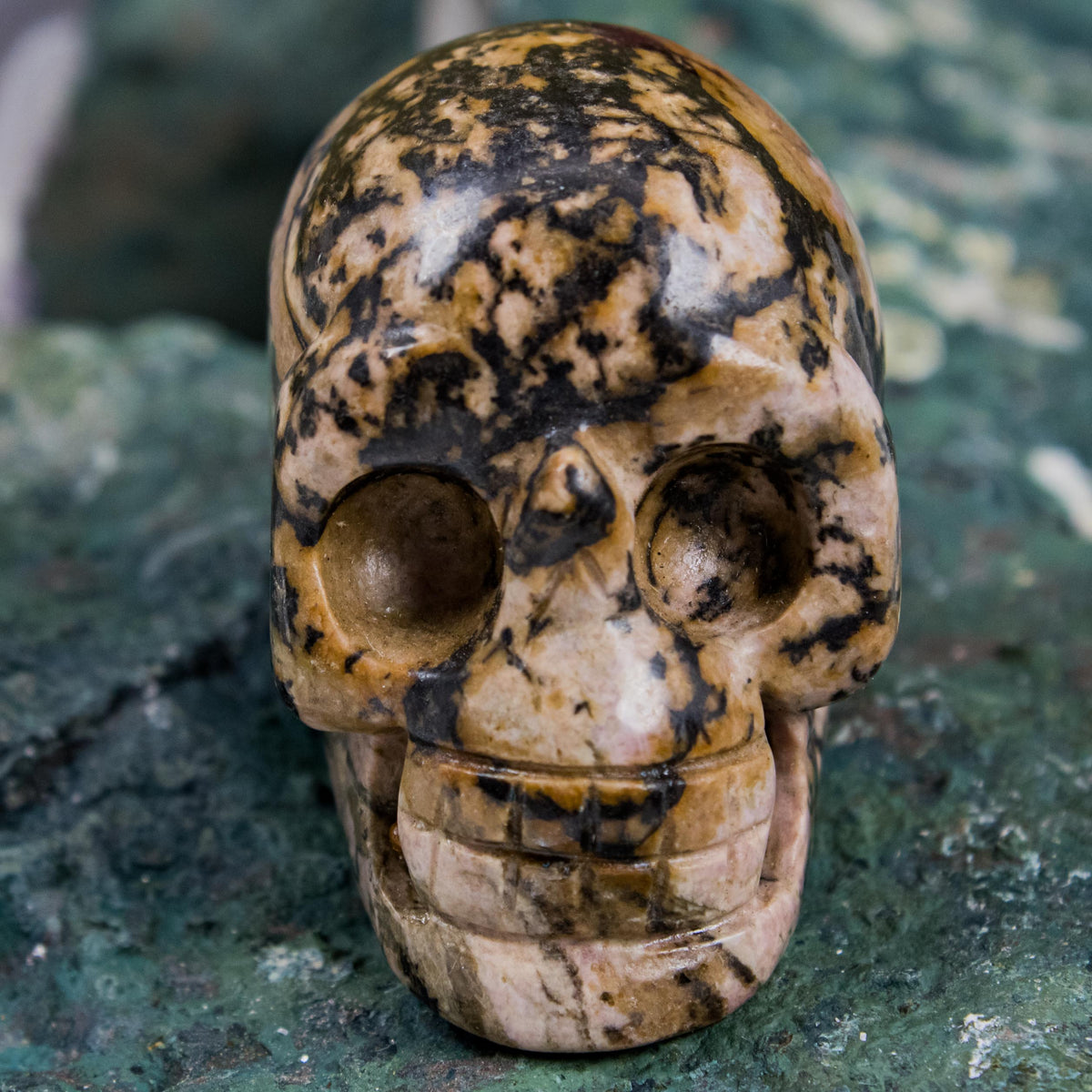 Rhodonite Skull