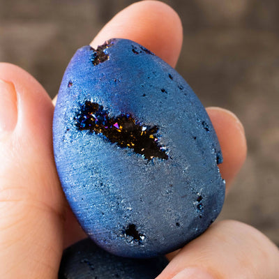 Titanium Druzy Egg, Multiple Colors