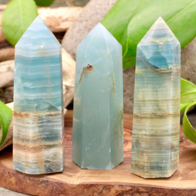 Small Blue Calcite Tower