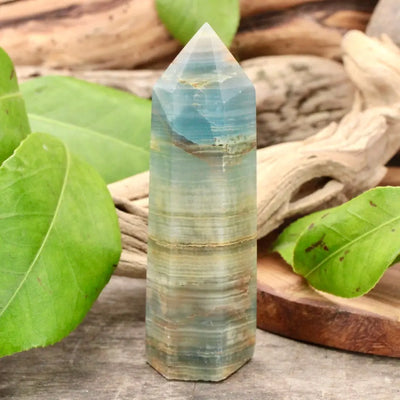 Small Blue Calcite Tower