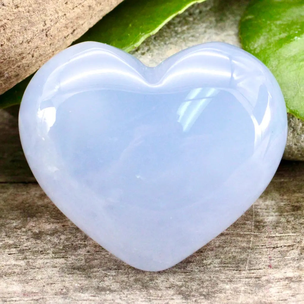 Small Blue Chalcedony Heart
