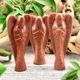 Goldstone Angel Carving - 3"