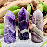 Purple Chevron Amethyst Tower