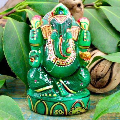 Hand Painted Jade Ganesha