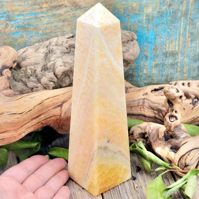 Orange Calcite Tower - Large