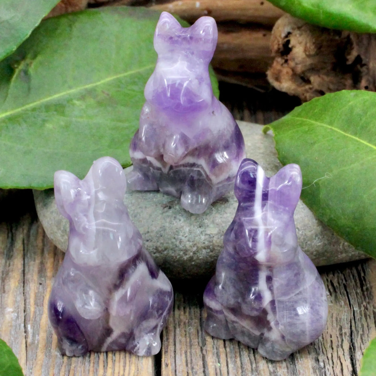 Chevron Amethyst Bunny