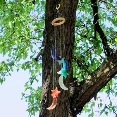 Agate Stars and Moons Windchime