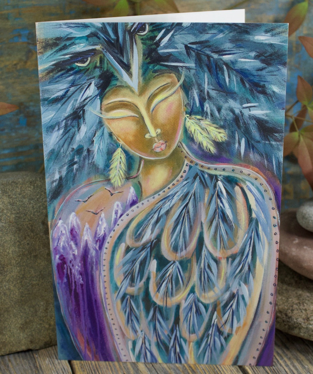 Raven Dreams - Blank Greeting Card