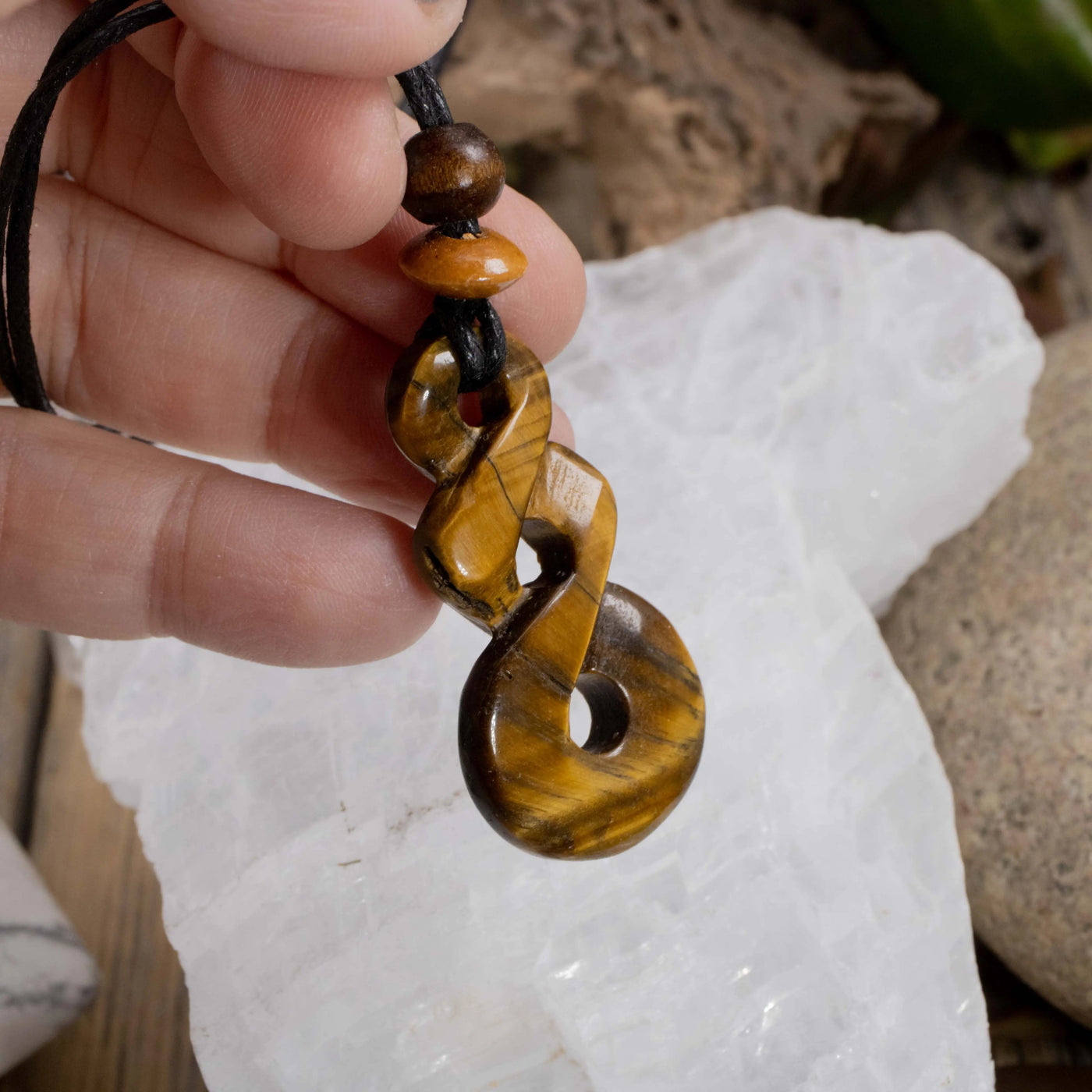 Tiger's Eye Sacred Symbols Infinity Loop
